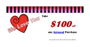 We Love You Aeroseal coupon 2-2-15